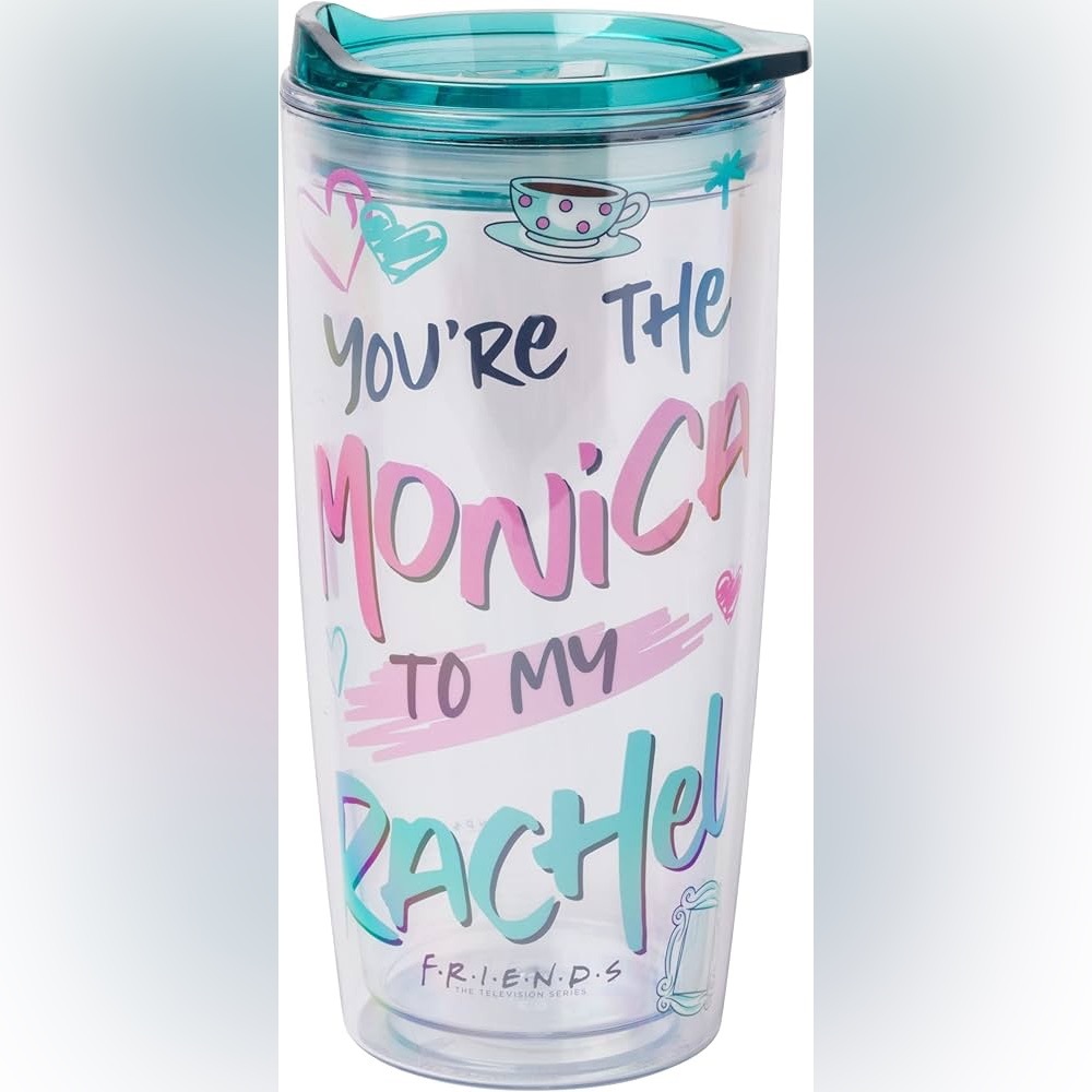 Brand New! Friends- Double Wall Travel Tumbler w/Slide Close Lid, 20 Ounces